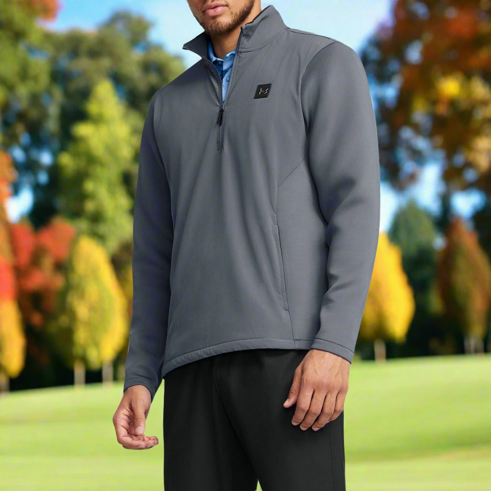 Under Armour Drive Pro Storm Hybrid 1/2 Zip Sweater - Downpour Gray Fashion Top product tribal energy