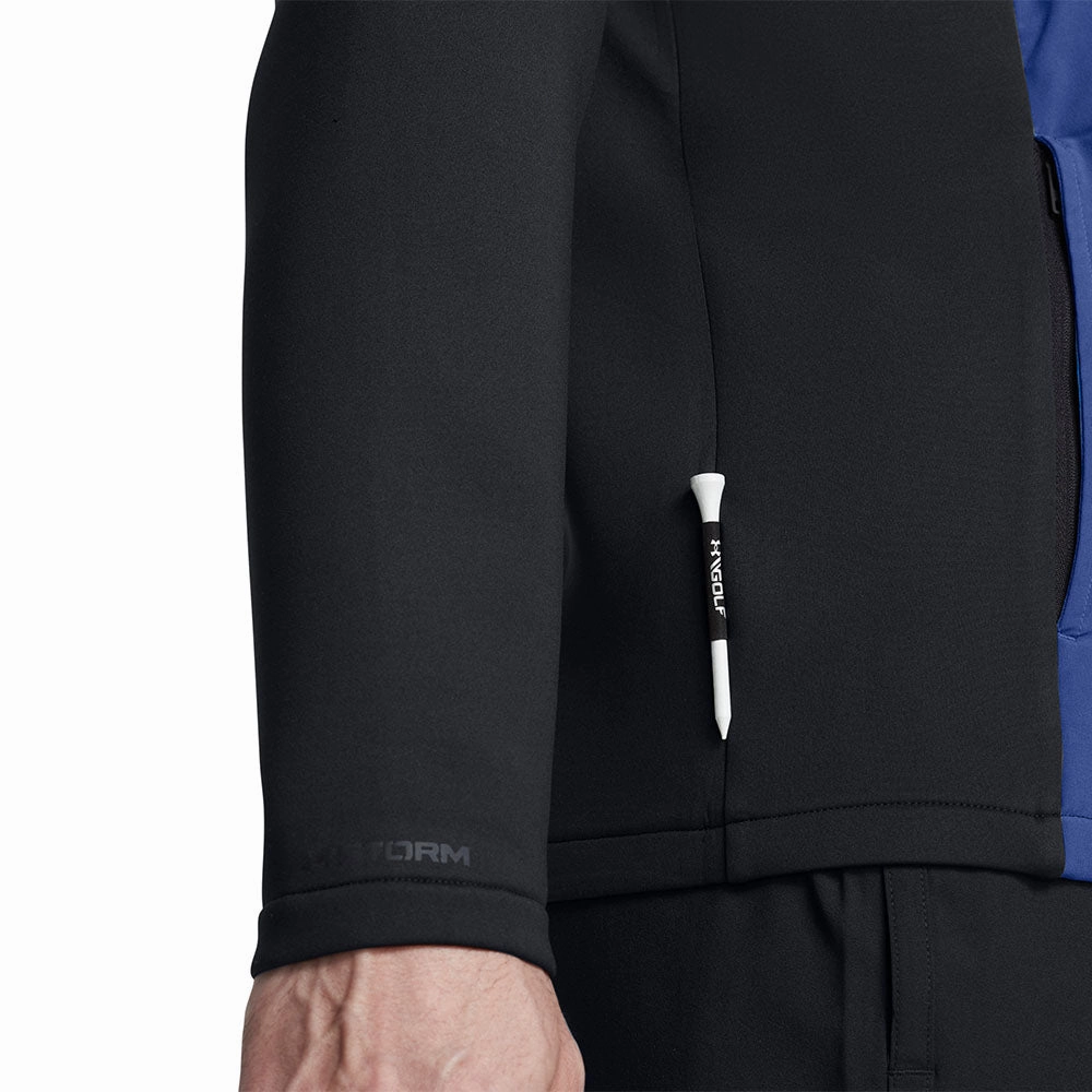 Under Armour Drive Pro Storm Hybrid 1/2 Zip Sweater - Tech Blue/Black running suitable Fresh Active