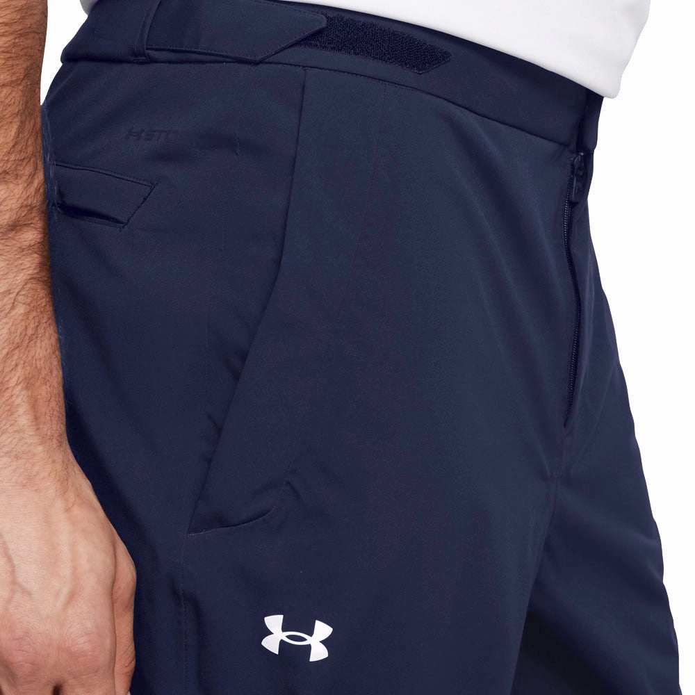 Under Armour Drive Rain Waterproof Trousers - Midnight Navy/Metallic Silver