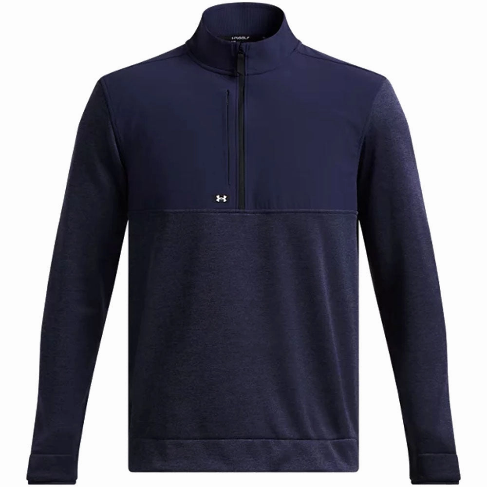 Tall Urban Look Under Armour Drive Storm Sweater Fleece 1/2 Zip - Midnight Navy/Downpour Gray