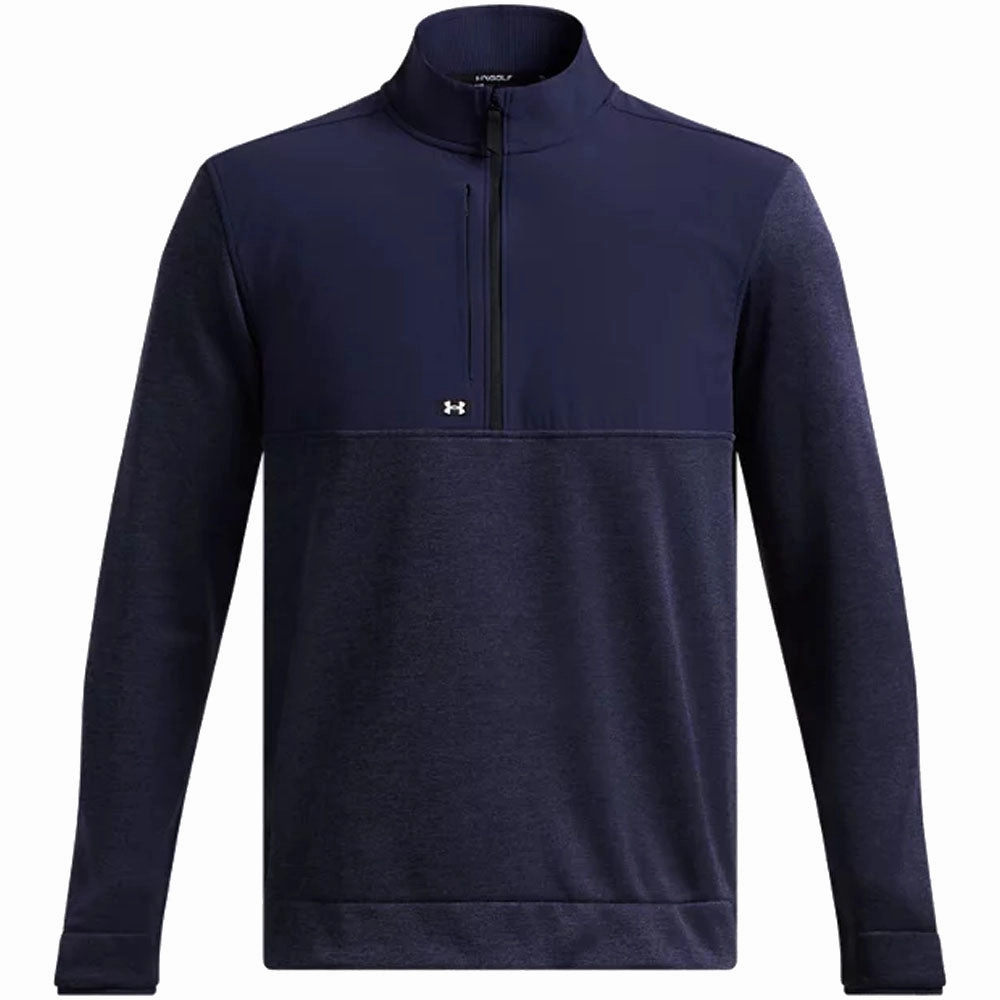 Pockets product quilted lining comfort Under Armour Drive Storm Sweater Fleece 1/2 Zip - Midnight Navy/Downpour Gray