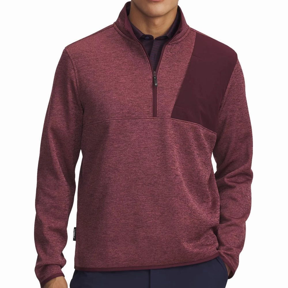 casual party performance test Under Armour Drive Sweaterfleece 1/2 Zip Pullover - Dark Maroon