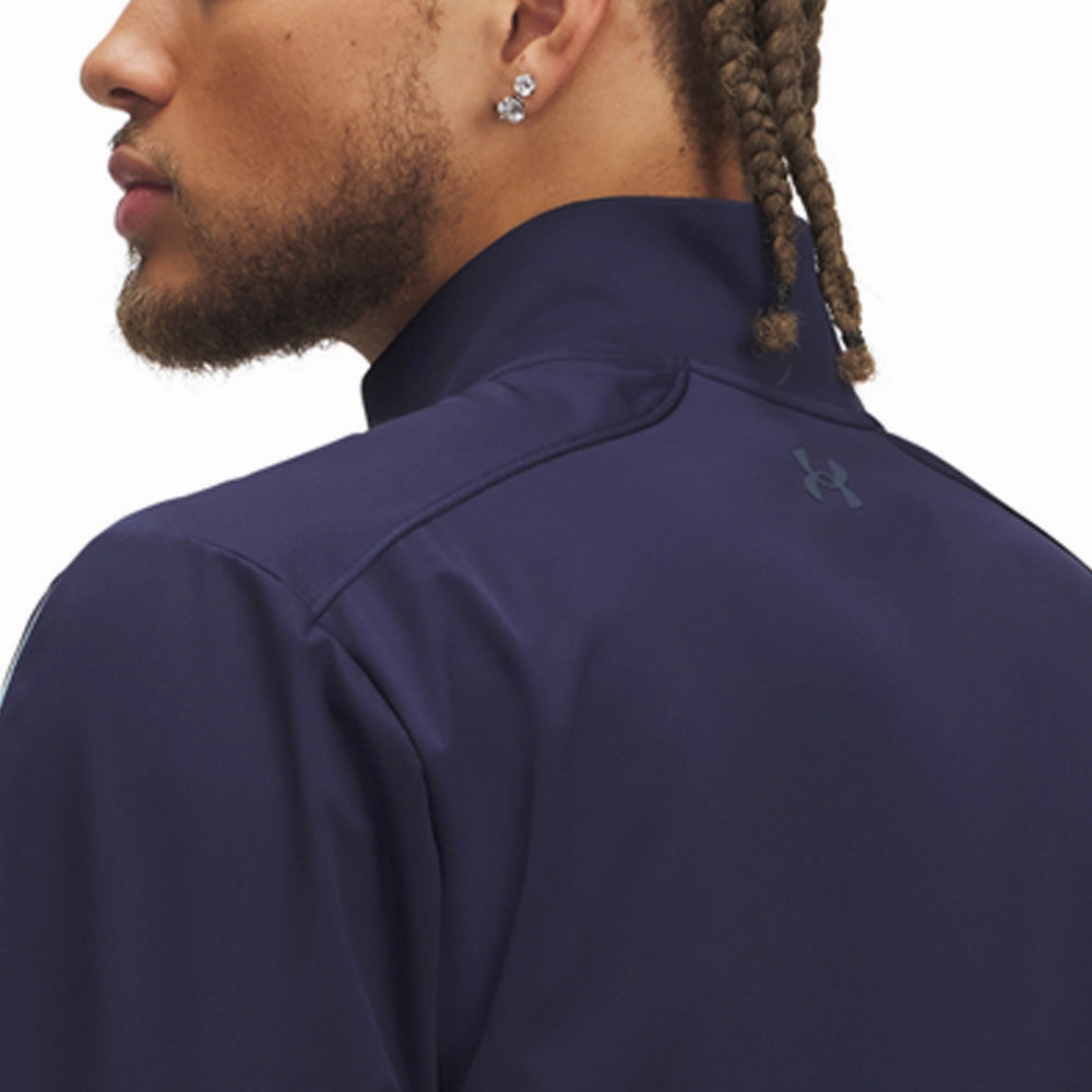 product social responsibility Under Armour Drive Wind Full Zip Pullover - Midnight Navy/Downpour Grey/Downpour Grey