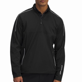 Under Armour Drive Wind Half Zip Pullover - Black/White Relaxed Apparel Comfort Layer