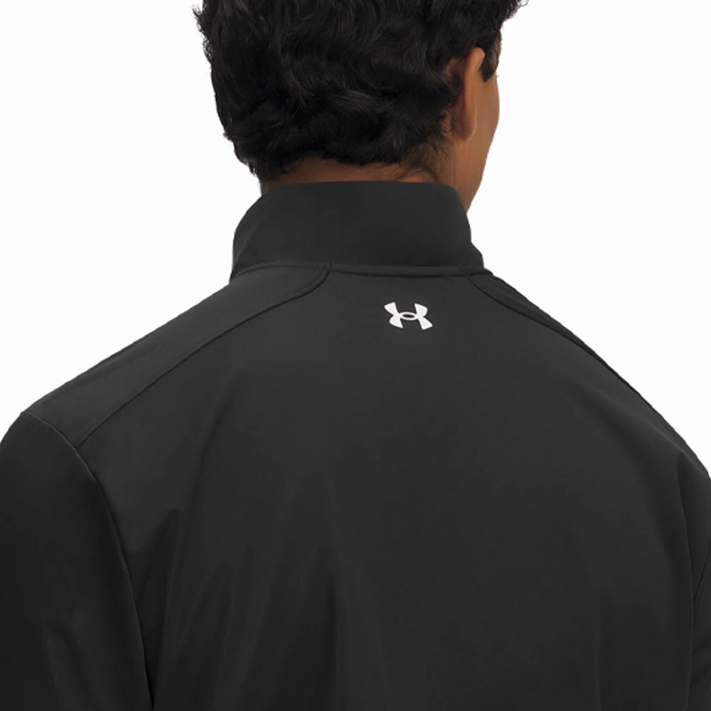 Versatile Layer Cotton Blend Under Armour Drive Wind Half Zip Pullover - Black/White