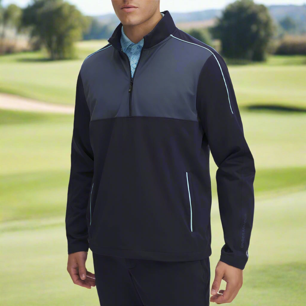 Under Armour Drive Wind Half Zip Pullover - Midnight Navy/Downpour Grey/Downpour Grey Daily Fit Plus Fit
