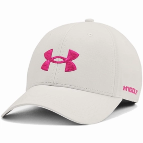 Under Armour Golf96 Cap - Grey Mist/Rebel Pink All Fit Structured Form