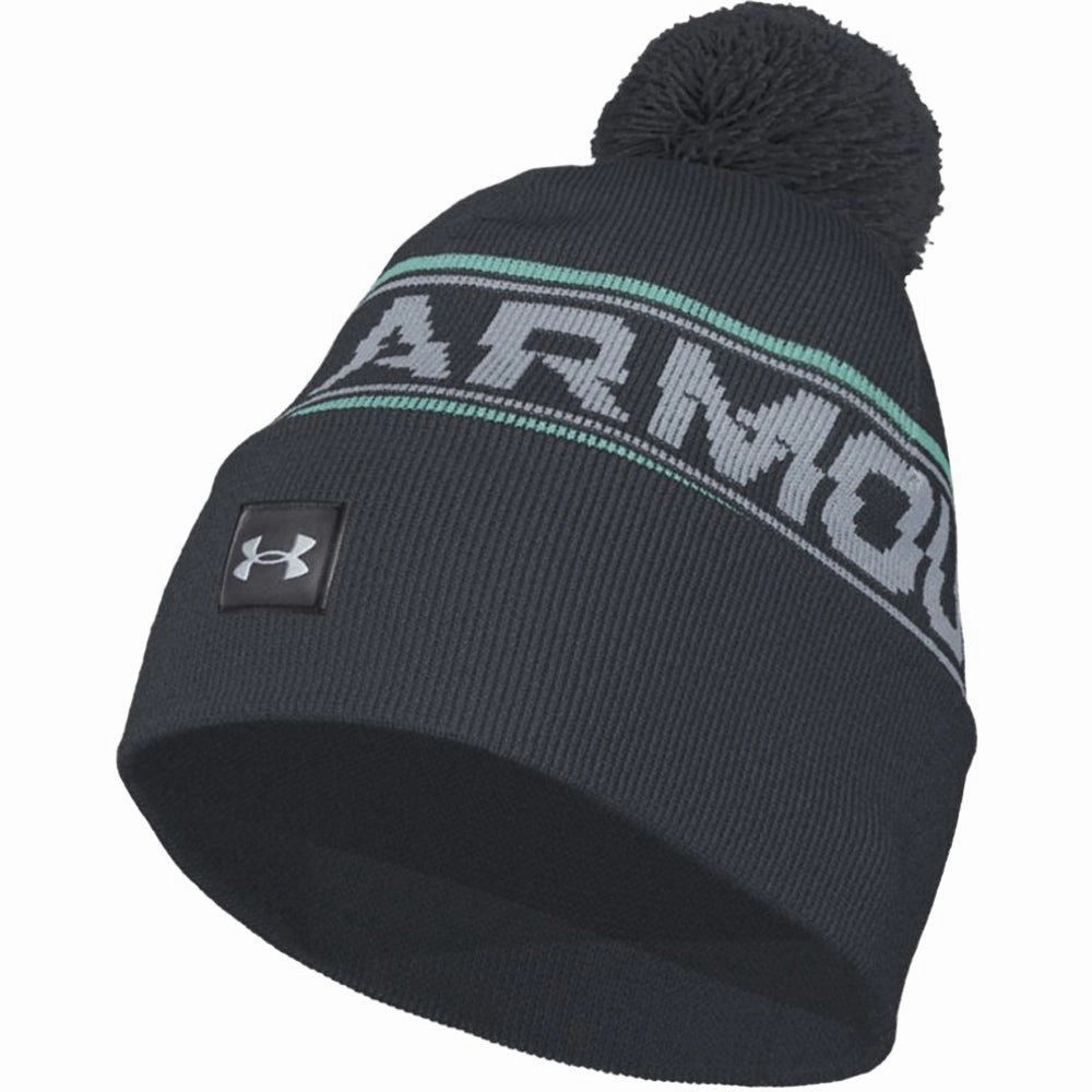 Vibe Friendly Spring Ready Under Armour Halftime Pom Beanie - Pitch Grey/Halo Grey