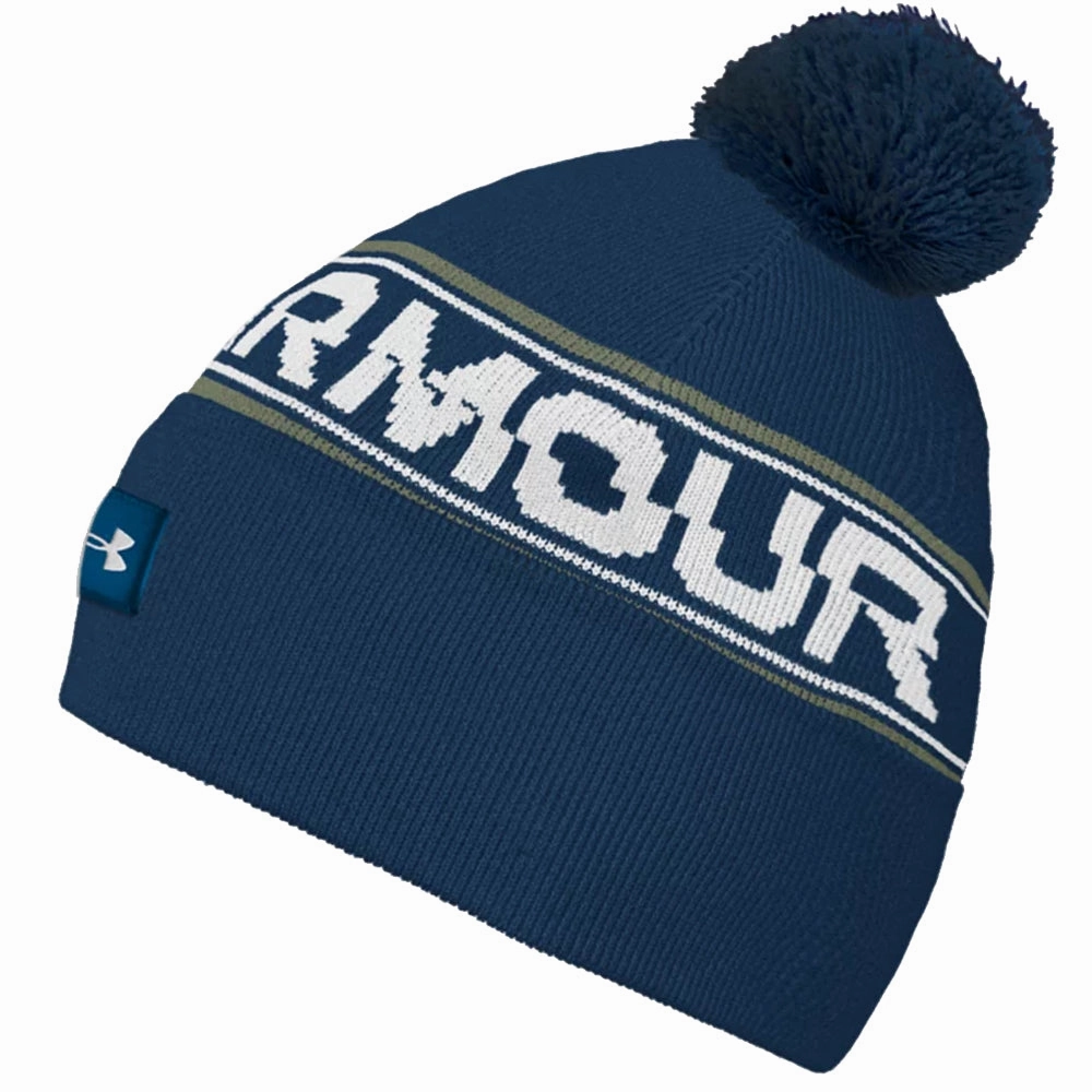 Under Armour Halftime Pom Beanie - Varsity Blue Cozy Weekend Picnic Essential