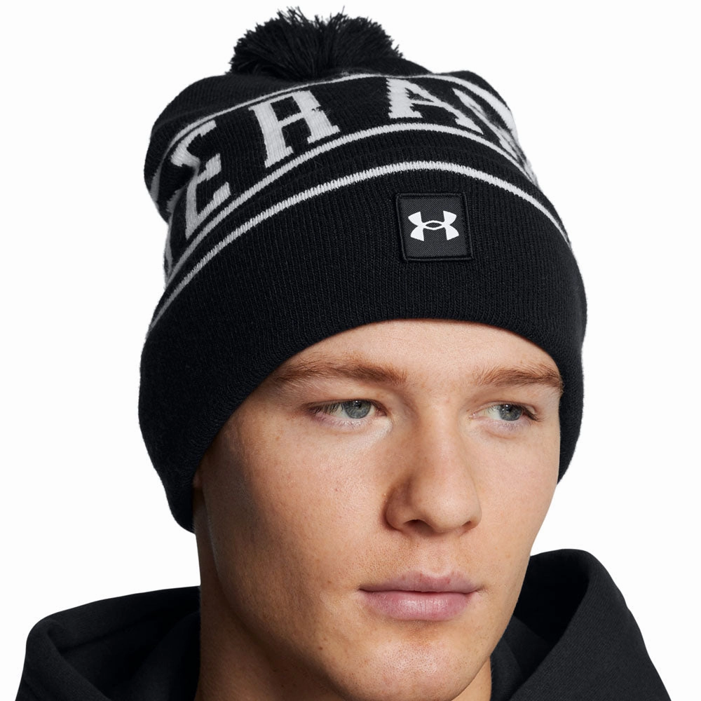 Ombre effect Outdoor Gathering Under Armour Halftime Pom Pom Beanie - Black/White