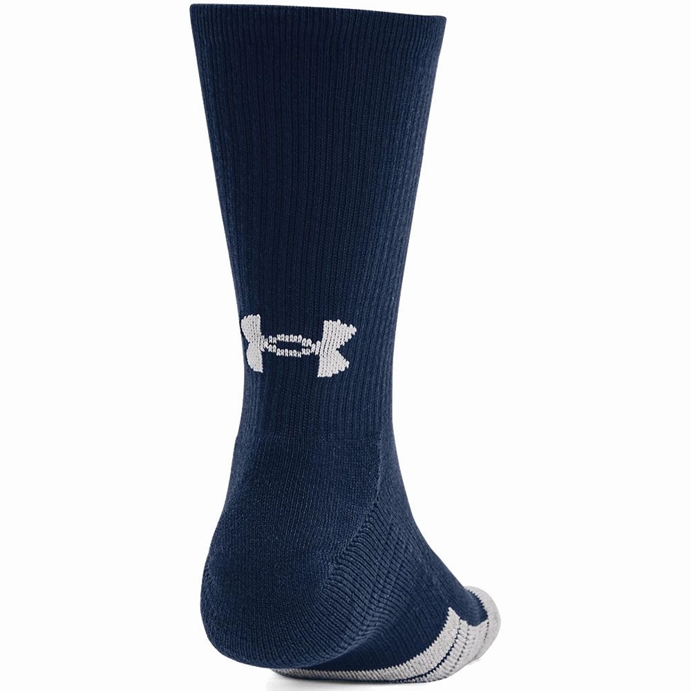 Under Armour HeatGear Crew Socks (3 Pack) - Academy/Halo Grey Anti-bacterial Innovation