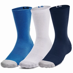 lingerie Fit Under Armour HeatGear Crew Socks (3 Pack) - Academy/Halo Grey