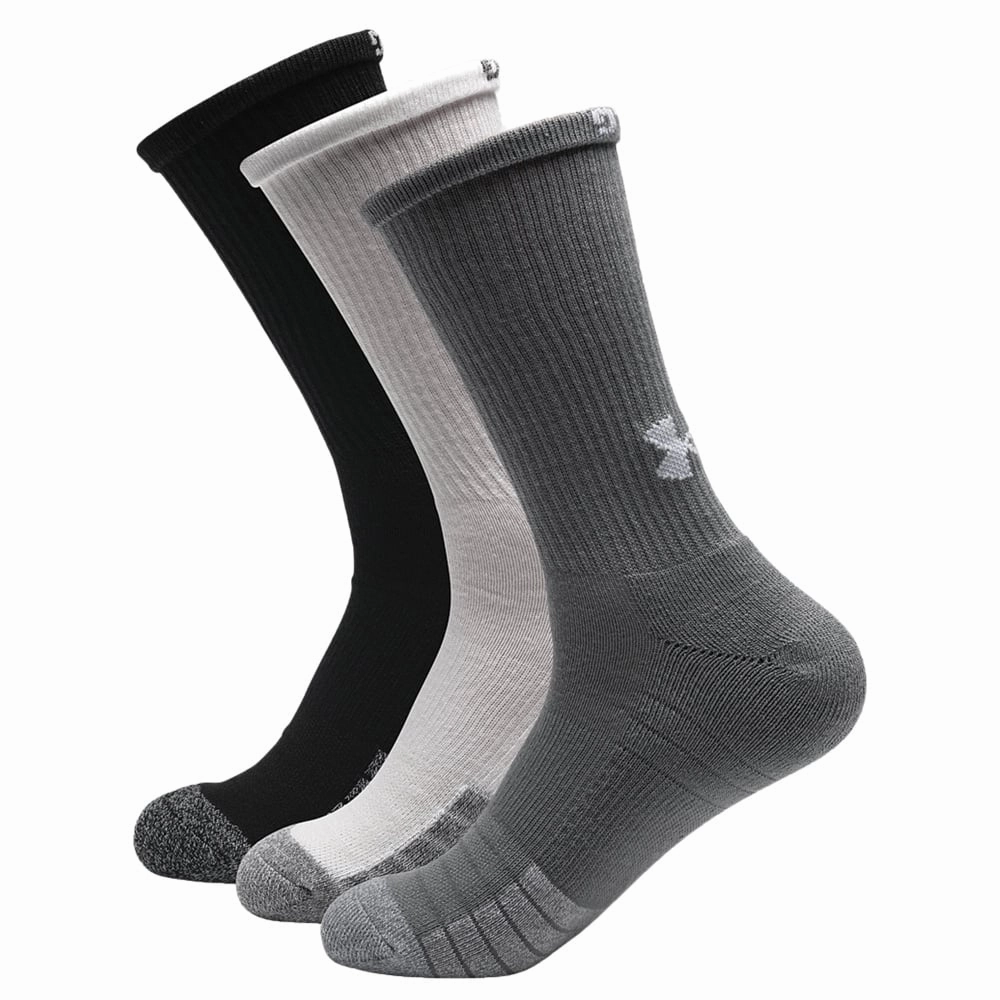 Under Armour HeatGear Crew Socks (3 Pack) - Steel Upcycled