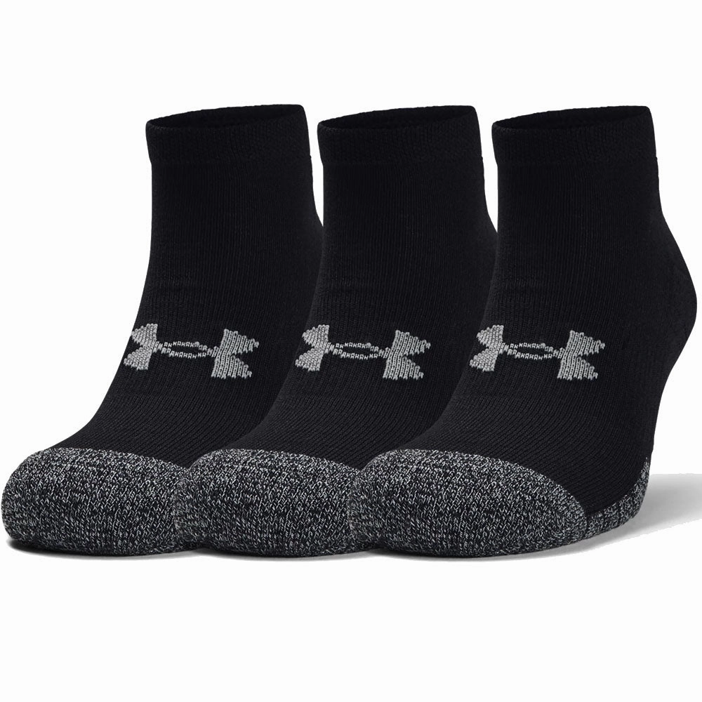 English Ruffled Under Armour Heatgear Low Cut Socks - Black (3 Pack)