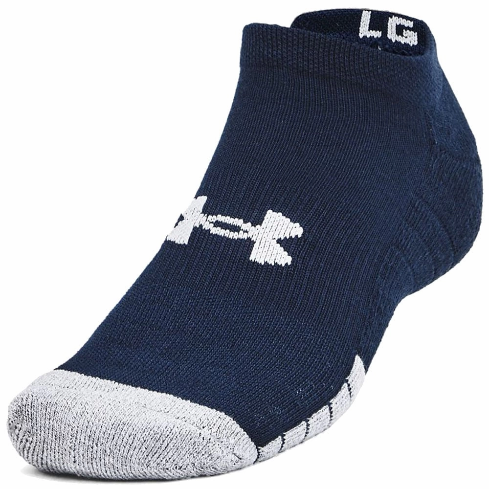 preshrunk Continental Under Armour HeatGear No Show Socks (3 Pack) - Academy Navy