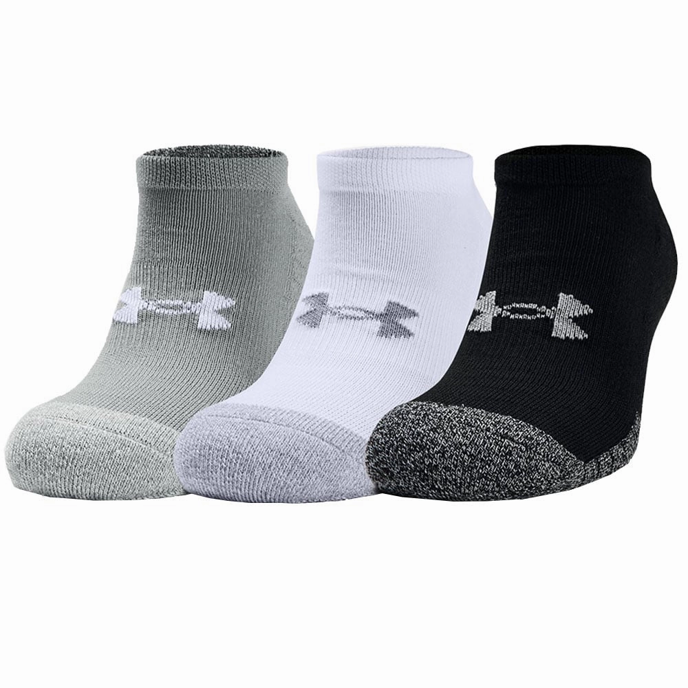 Gift Under Armour HeatGear No Show Socks (3 Pack) - Grey/Black/White