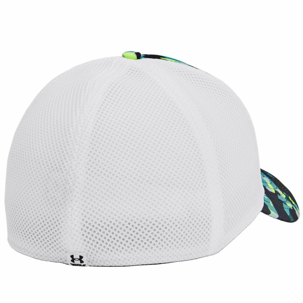 Under Armour Iso-chill Driver Mesh Cap - Black/White/Green Layered Look