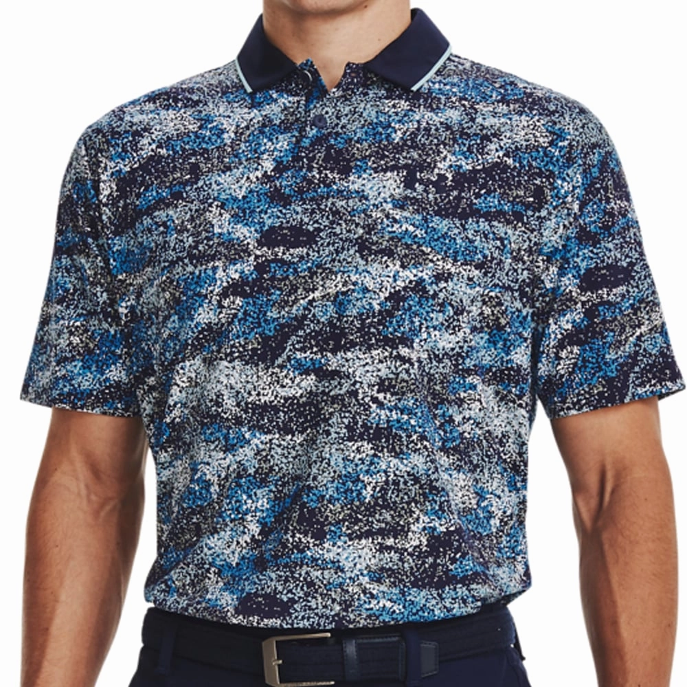 Under Armour Iso-Chill Edge Polo Shirt - Midnight Navy/Blizzard UltraSoftBrushedInterior Chic Fashion