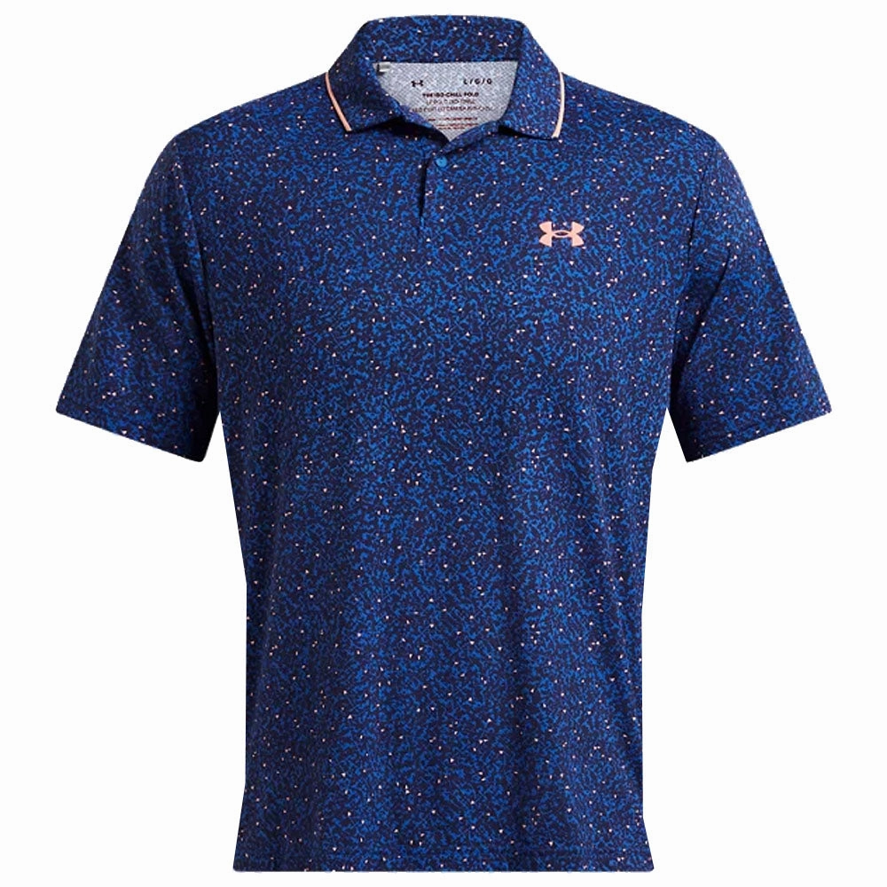 Wrinkle Free Fabric Under Armour Iso-Chill Verge Polo Shirt - Tech Blue/Flare Orange