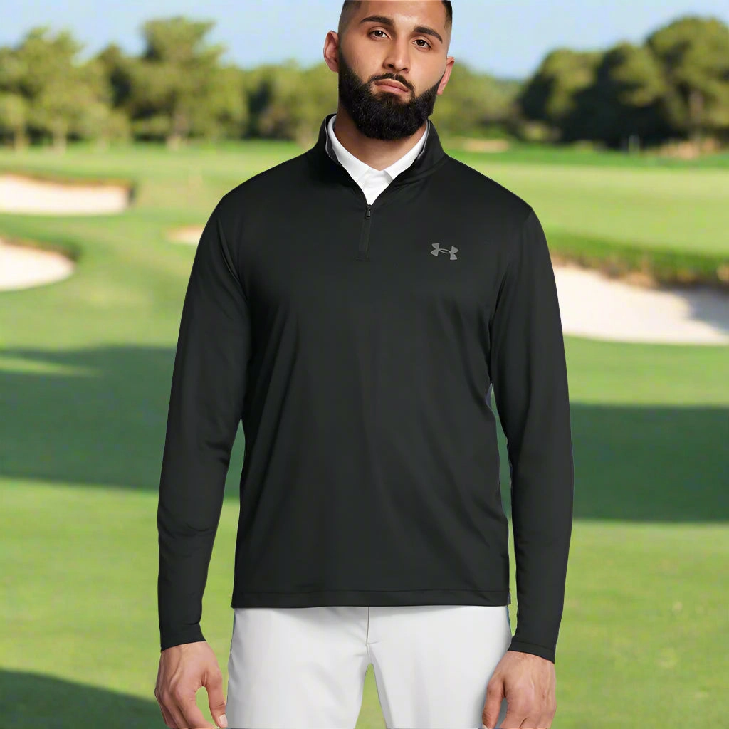 Under Armour Matchplay 1/4 Zip Pullover - Black/Pitch Gray product surfing suitable balance