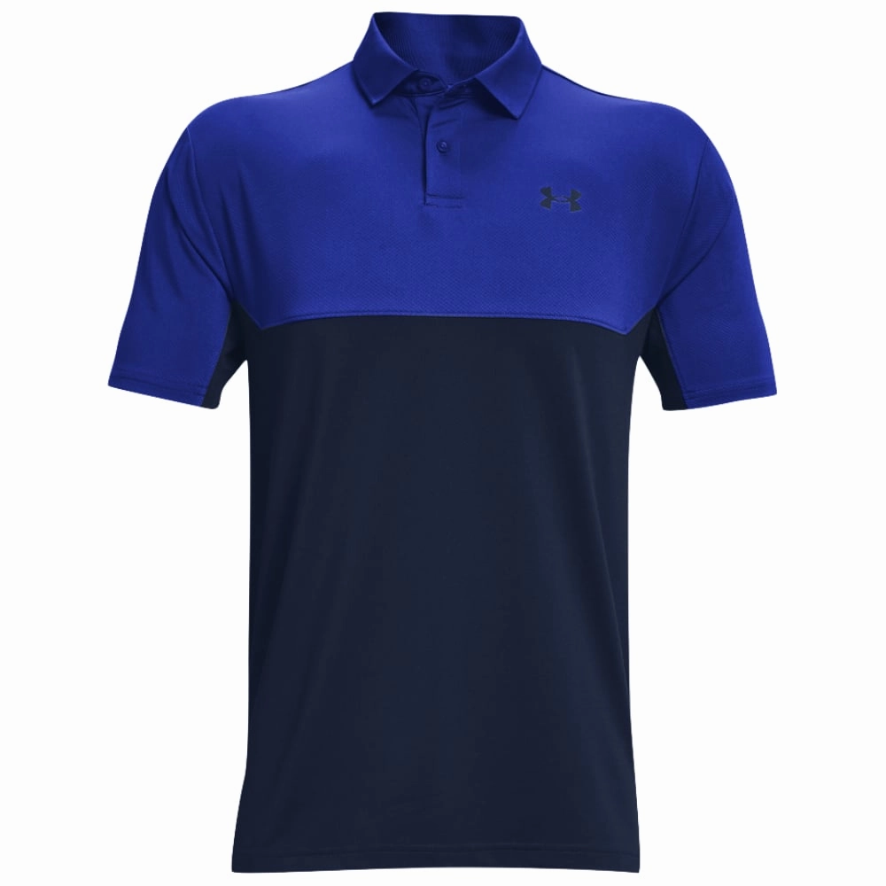 Chic and Cozy Wear Collared Under Armour Performance 2.0 Colorblock Polo Shirt - Royal/Academy