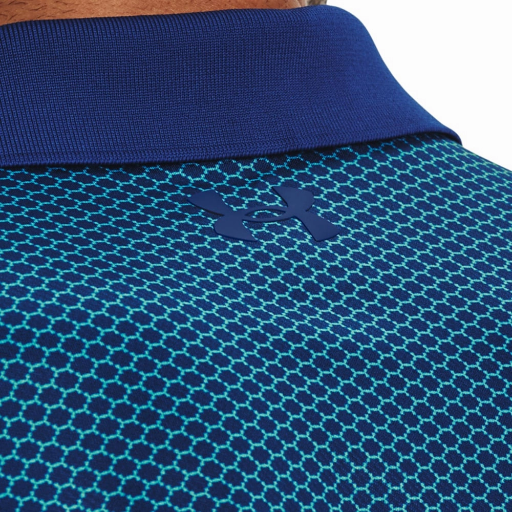 Street Trend Look Under Armour Performance 3.0 Crestable Monogram Polo Shirt - Blue Mirage