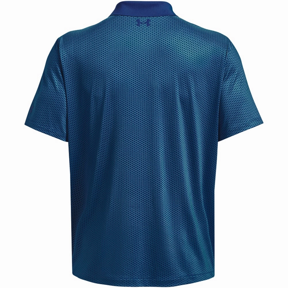 Outdoor Leisure FadeResistantPrint Under Armour Performance 3.0 Crestable Monogram Polo Shirt - Blue Mirage