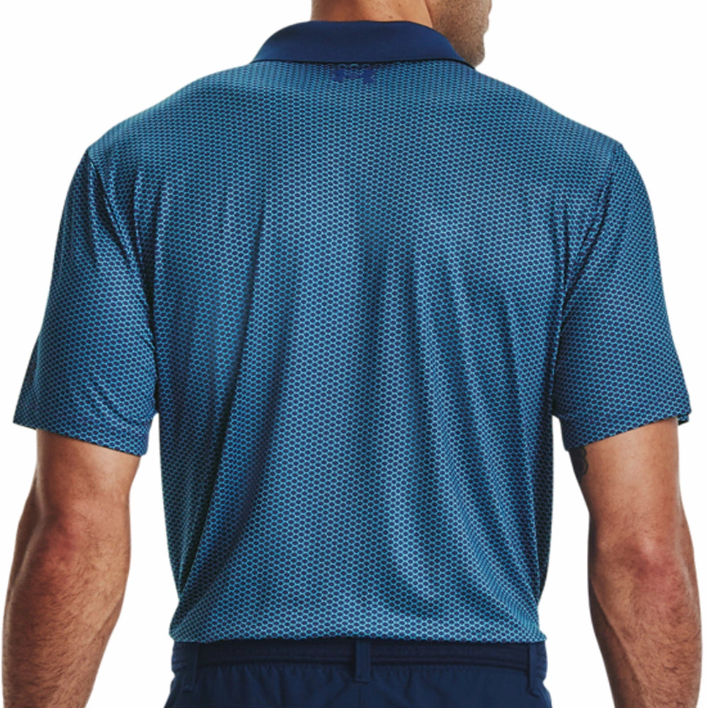 Under Armour Performance 3.0 Crestable Monogram Polo Shirt - Blue Mirage loose fitting High-End Quality