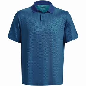 loose fitting Reinforced Hems Under Armour Performance 3.0 Crestable Monogram Polo Shirt - Blue Mirage