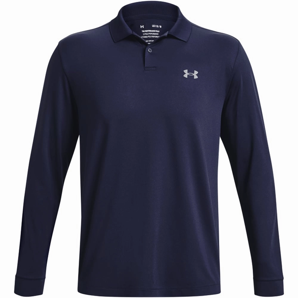 Casual Choice long sleeved Under Armour Performance 3.0 Long Sleeve Polo Shirt - Midnight Navy