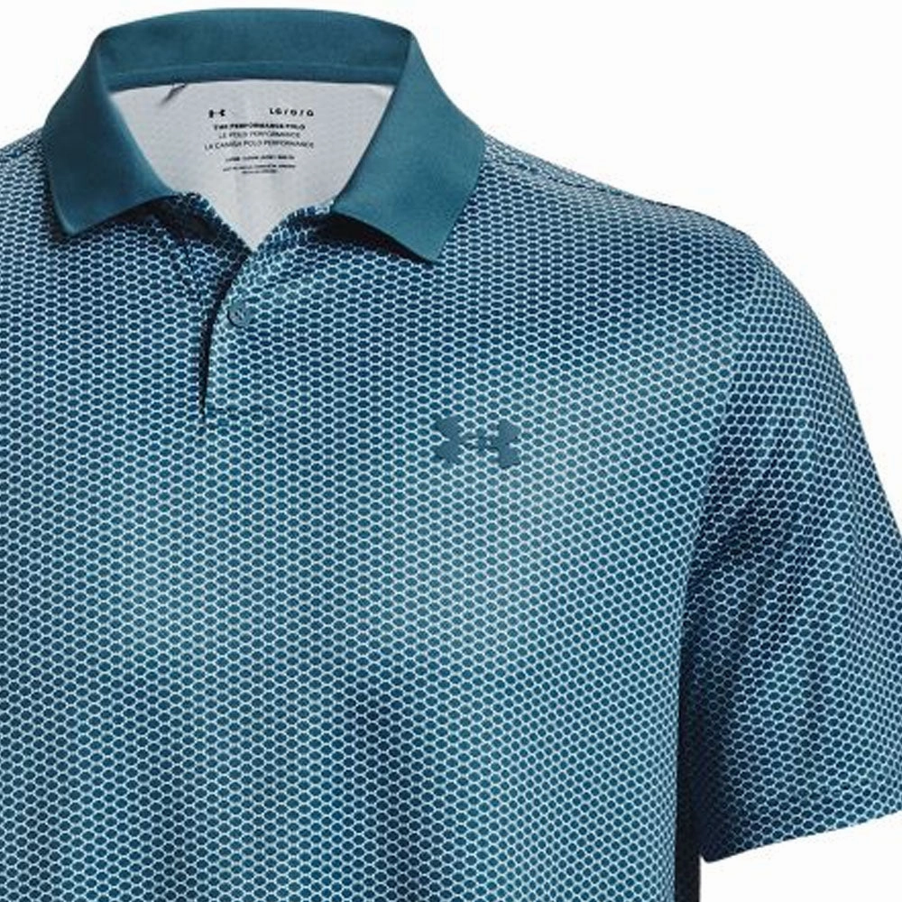 Under Armour Performance 3.0 Printed Polo Shirt - Static Blue/White Sleep Easy Wear Look