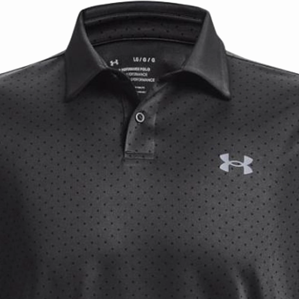 Under Armour Performance Printed Polo Shirt - Jet Grey/Black Steel Relaxed fit wear