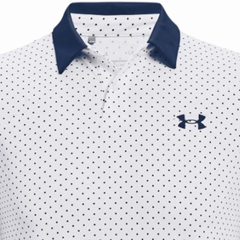 yoga clothing Classic Wear Under Armour Performance Printed Polo Shirt - White/Academy