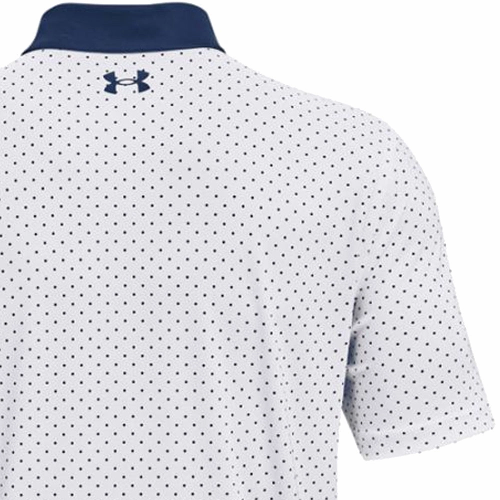 spring fashion Comfortable and Chic Under Armour Performance Printed Polo Shirt - White/Academy