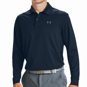 Under Armour Performance Textured Long Sleeve Polo Shirt - Black SkinFriendlyFibers