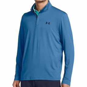 Lightweight Under Armour Playoff 2.0 1/4 Zip Pullover - Photon Blue/Midnight Navy/Midnight Navy