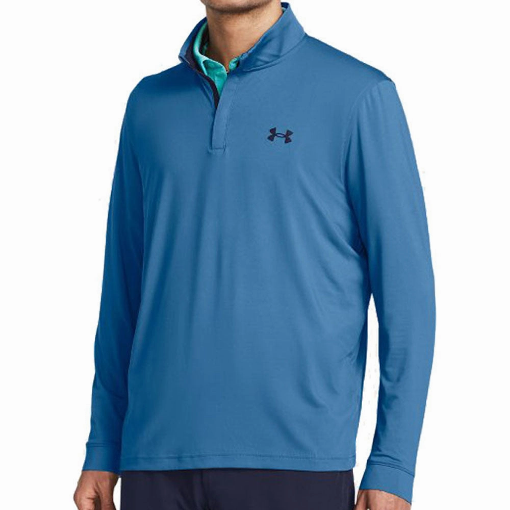 Lightweight Under Armour Playoff 2.0 1/4 Zip Pullover - Photon Blue/Midnight Navy/Midnight Navy