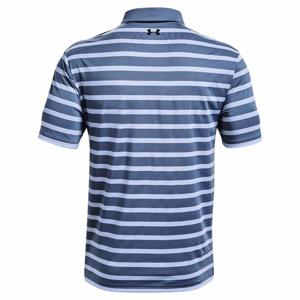winter warmth Under Armour Playoff 2.0 Back 9 Stripe Polo Shirt - Mineral Blue/Isotope Blue