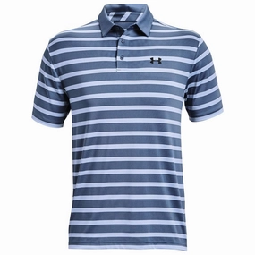 Office Attire Under Armour Playoff 2.0 Back 9 Stripe Polo Shirt - Mineral Blue/Isotope Blue