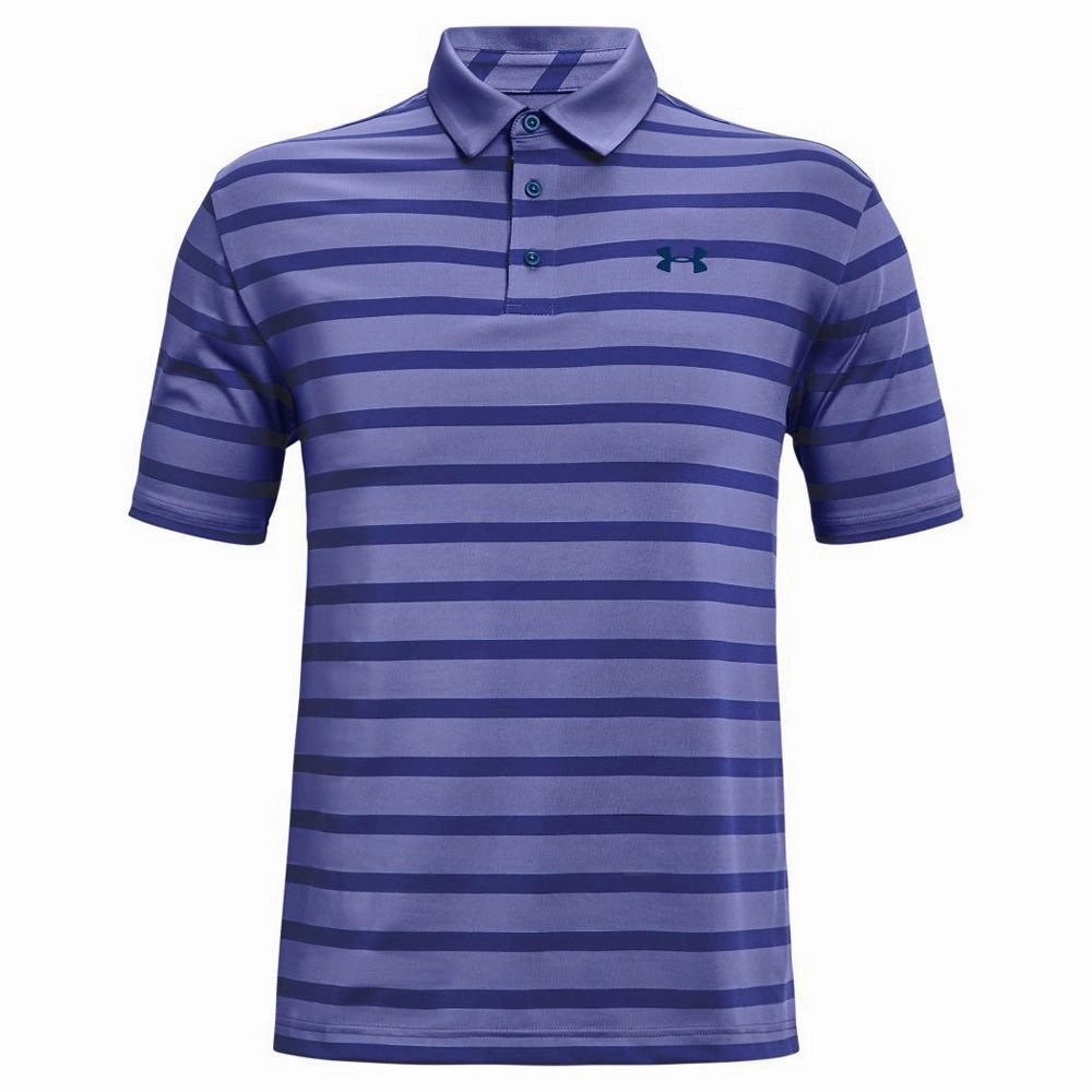 Under Armour Playoff 2.0 Back 9 Stripe Polo Shirt - Starlight/Regal Layered Collar Structure Fashionable Piece