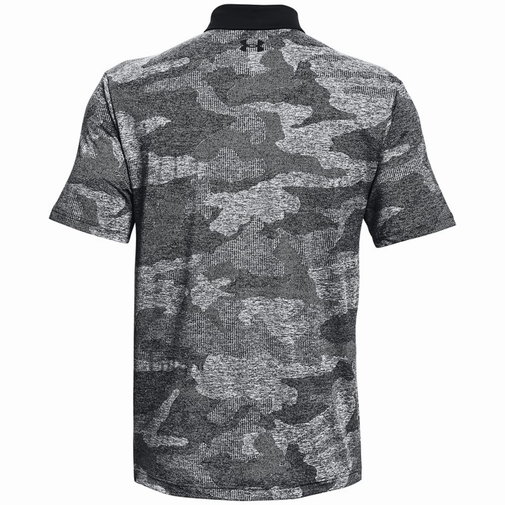 Taped Neckline Under Armour Playoff 2.0 Jacquard Polo Shirt - Black/White