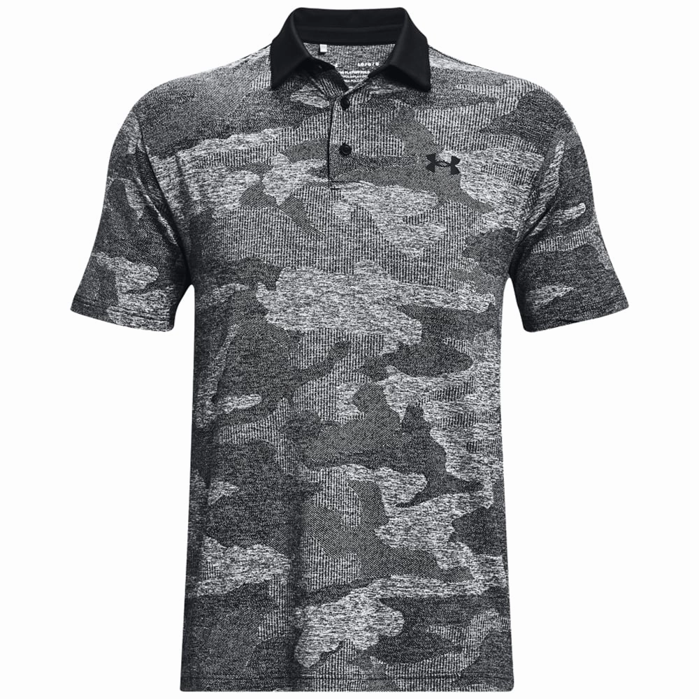 Under Armour Playoff 2.0 Jacquard Polo Shirt - Black/White All-Season Comfort Wear