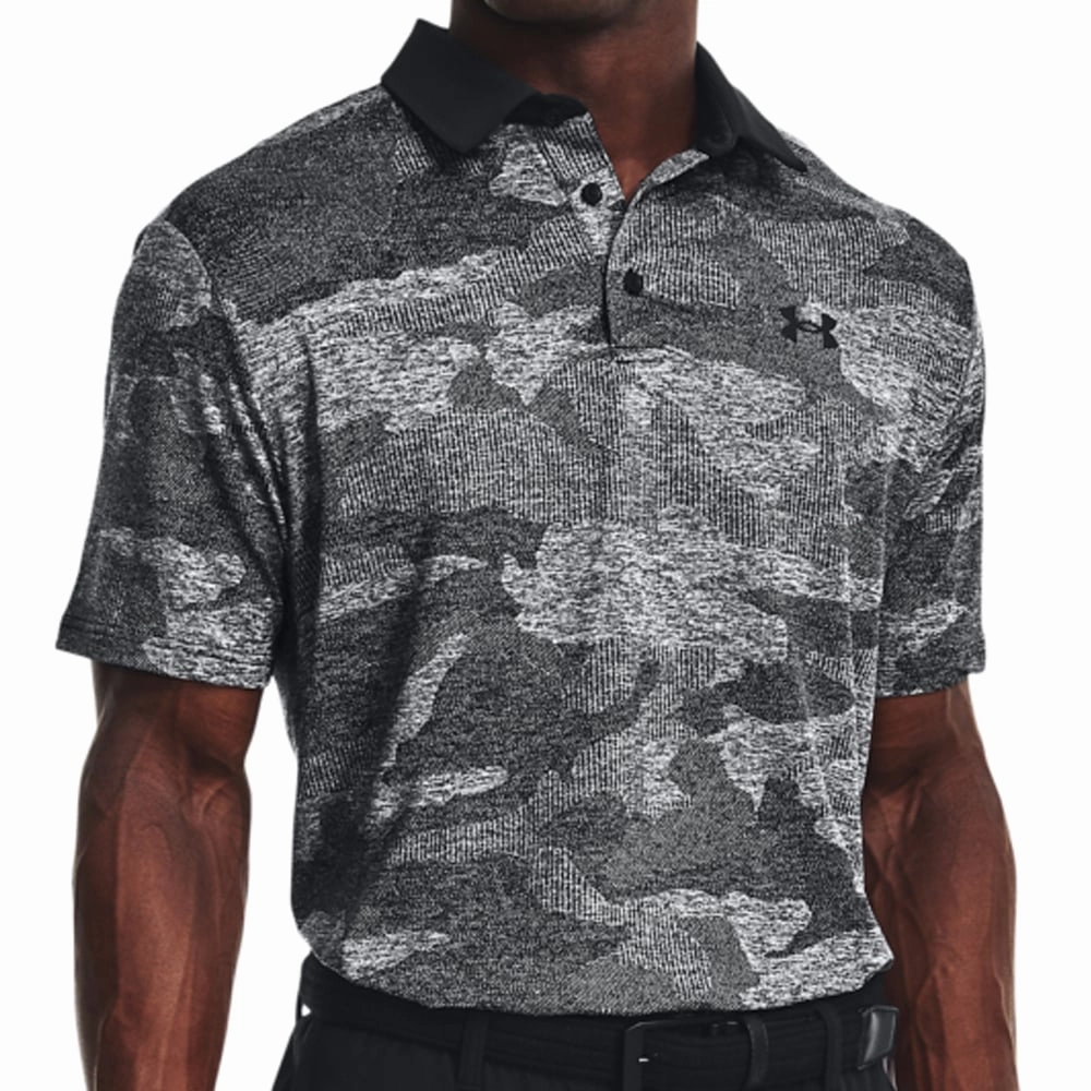 Under Armour Playoff 2.0 Jacquard Polo Shirt - Black/White Relaxed and Comfy Chic Outfit
