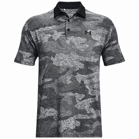 Under Armour Playoff 2.0 Jacquard Polo Shirt - Black/White All-Season Comfort Wear