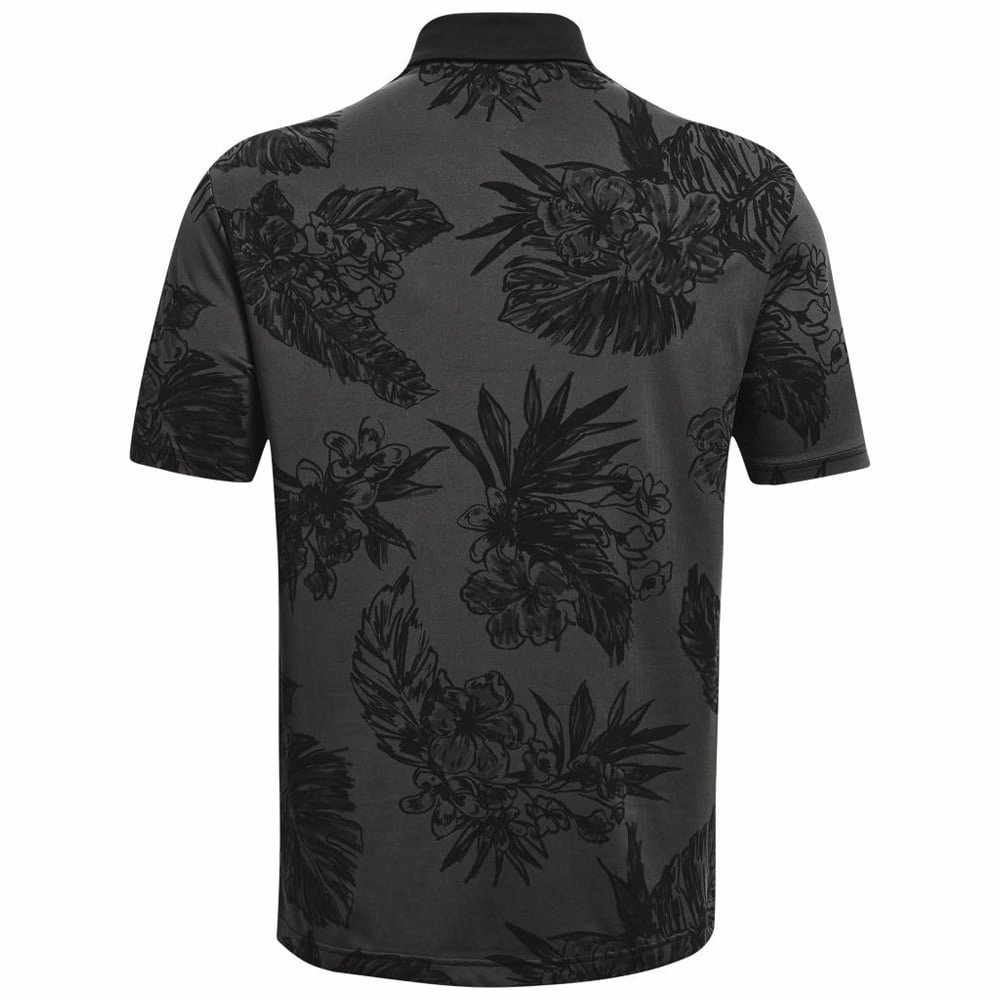 Under Armour Playoff 2.0 Polo Shirt - Floral Black Water Based Ink Print