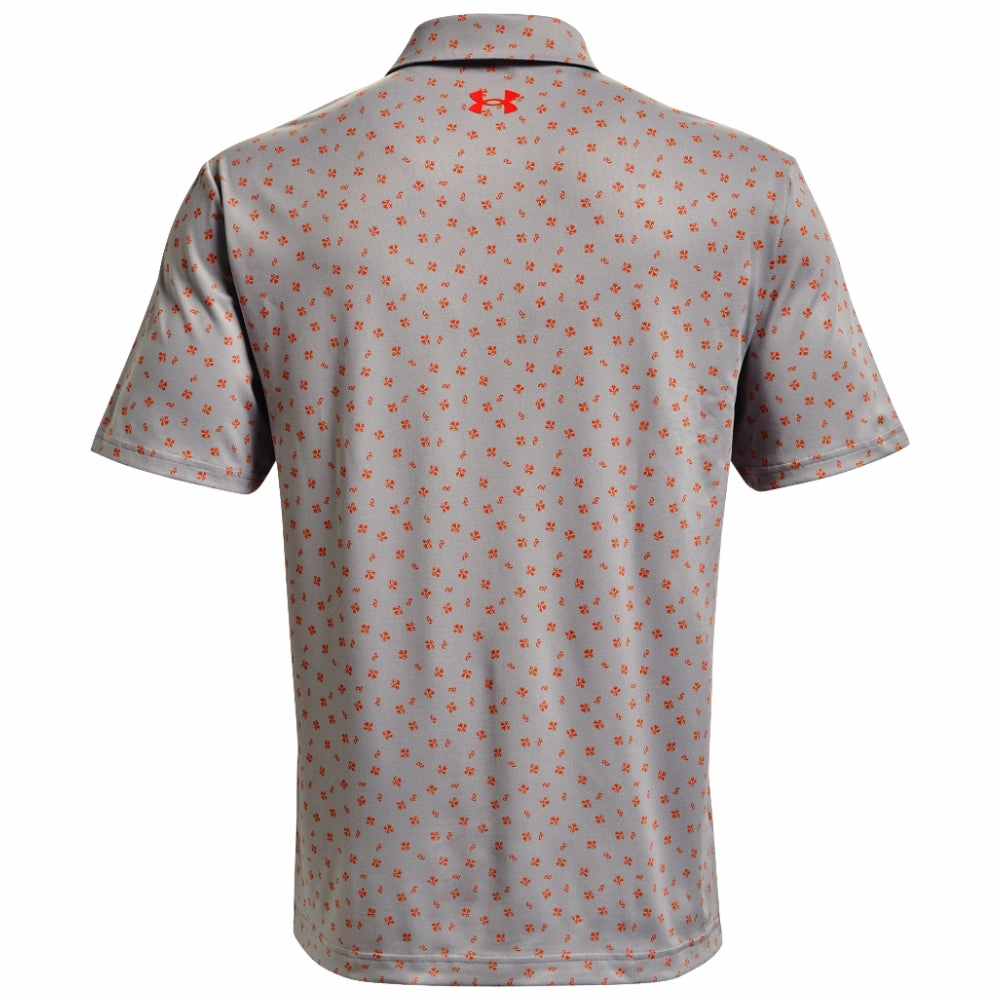Outdoor Adventure Minimalist Aesthetic Under Armour Playoff 2.0 Polo Shirt - Grey Wolf/Phoenix Fire