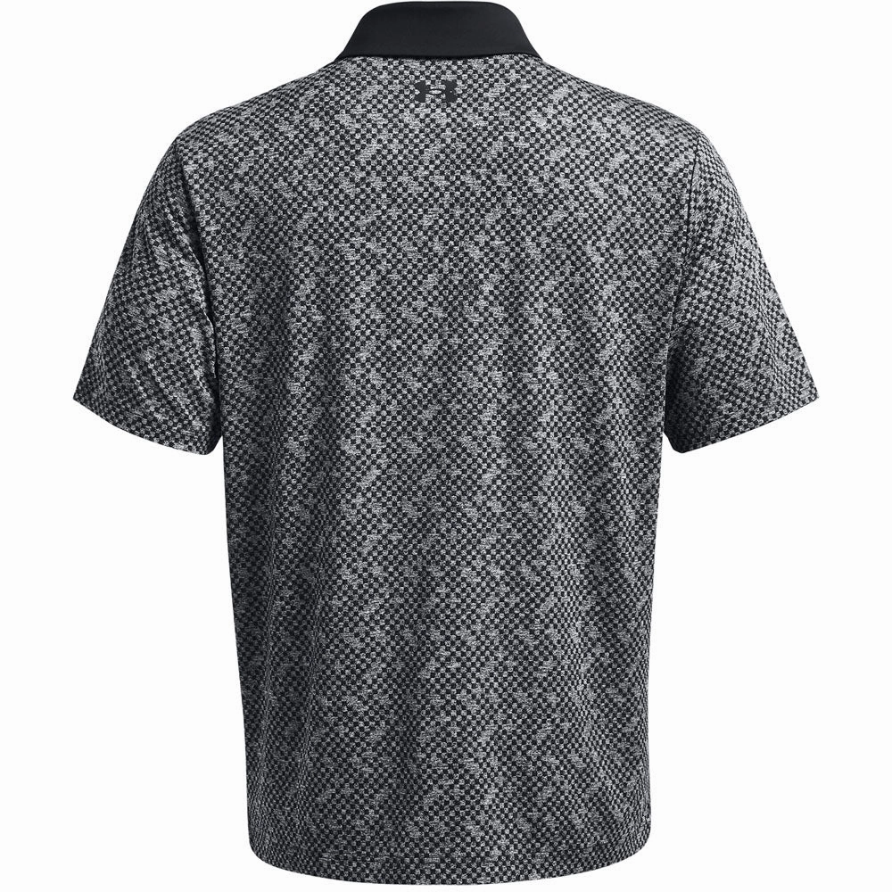 Under Armour Playoff 3.0 Check Jaq Polo Shirt - Black/White EasyCare Fabric