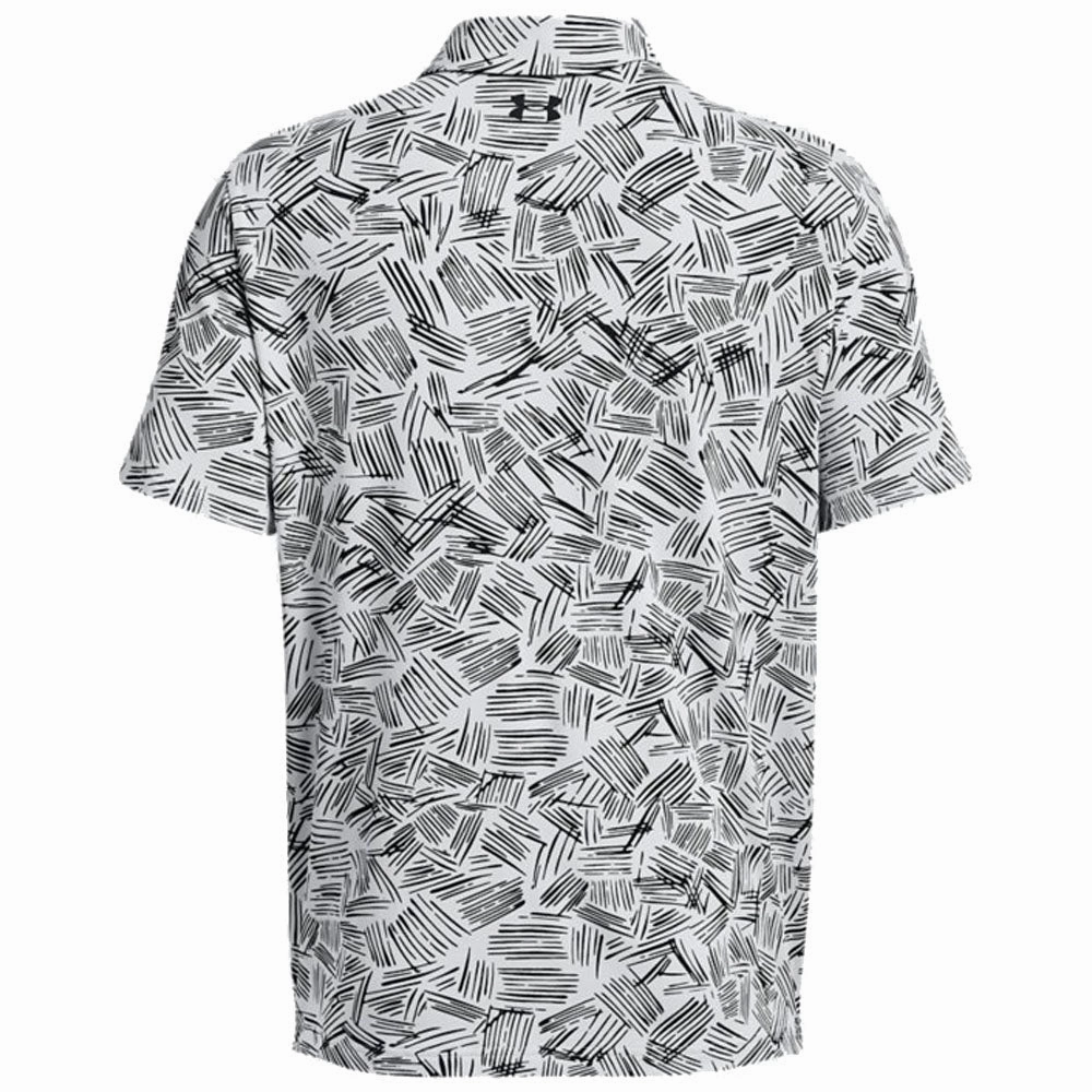 Comfortable Fit Wear Under Armour Playoff 3.0 Palm Sketch Printed Polo Shirt - White/Black