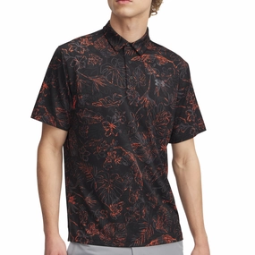 Minimal Style Trend Under Armour Playoff 3.0 Printed Polo Shirt - Black/Fire/Castlerock