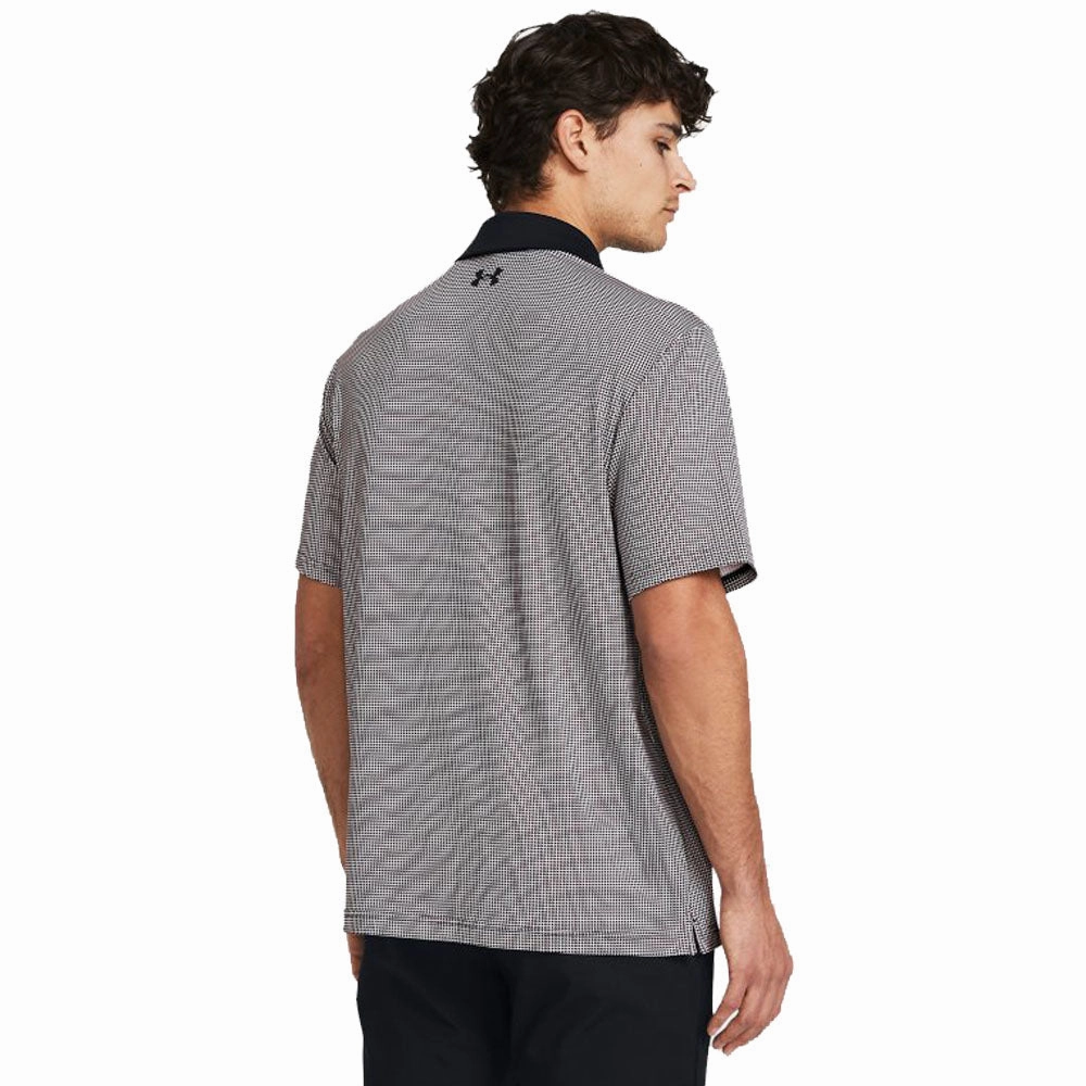 Under Armour Playoff 3.0 Printed Polo Shirt - Black/Red Solstice/Black Quick-Dry Fabric Non Irritating Tags